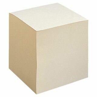 Notizklotz Neutral, Mae: 90x90x 90mm, geleimt, Recycling, 1000 Blatt