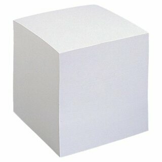 Notizklotz Neutral, Mae: 90x90x90mm, geleimt, wei, 850 Blatt