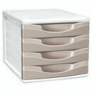 Schubladen Box 4 Schubladen, wei�/grau