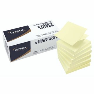 Comby Premium Z-Notes, 75 x 75 mm, gelb, 12 Stück