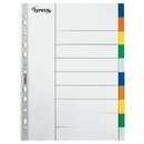 Register Comby blanko, A4, aus Kunststoff, 10 Blatt, farbig