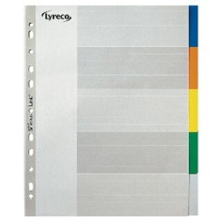 Register blanko, A4 �berbreite, aus Kunststoff, 5 Blatt,...