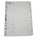 Register 1-5, A4, aus Karton, 5 Blatt, wei�