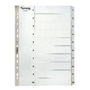 Register 1-10, A4, aus Karton, 10 Blatt, wei�