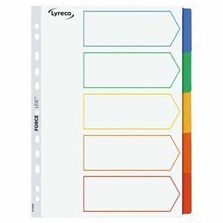 Register Neutral Premium blanko, A4, aus Karton, 5 Blatt,...