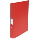 Ringbuch Lyreco, A4, 4-Ringe, Ringdurchmesser: 25mm, rot