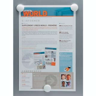 Haftmagnet Lyreco, Durchmesser: 37mm, wei�, 3 St�ck