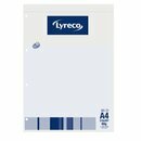 Briefblock Lyreco, A4, kariert, 60g, 4fach gelocht, 80 Blatt