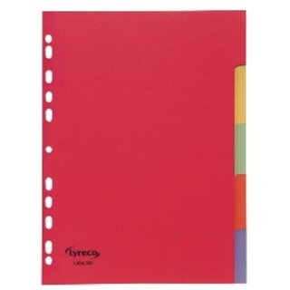 Register Comby blanko, A4, aus Karton, 5 Blatt, farbig
