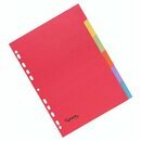 Register blanko, A4, aus Karton, 6 Blatt, farbig