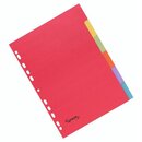 Register Comby blanko, A4, aus Karton, 6 Blatt, farbig