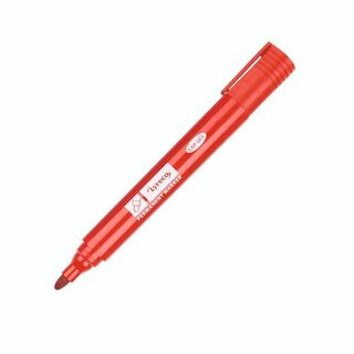 Permanentmarker Lyreco, Rundspitze, Strichst�rke: 1,7-3,4mm, rot