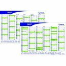 Jahresplaner, 6M/1S, 29,7 x 21cm, blau/gr�n/wei� (A4), 2027