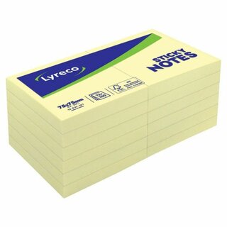 Comby Sticky Note 75 x 75, gelb, 12 Stck