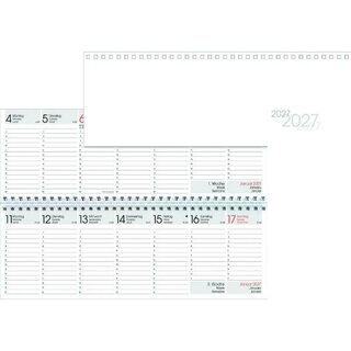 Tischquerkalender, 1W/1S, 30 x 10cm, wei�, 2027