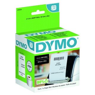Dymo 2191636 Papier Belegrolle, 57 mm x 91 m