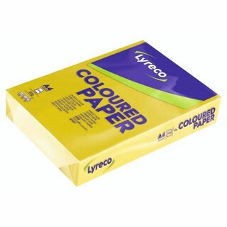 Kopierpapier Lyreco, A4, 80g, intensiv gelb, 500 Blatt