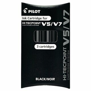 Tintenrollermine Pilot V5 BXC-IC-B-S3, Strichstrke: 0,3mm, schwarz, 3 Stck
