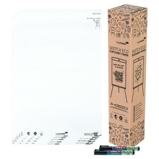 Legamaster Sketch Eco Papierblock Blanko, 50 Seiten, 2 Stück