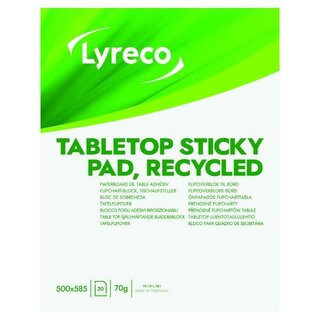 selbstklebender Tischblock, 20 Blatt, 50x85.5cm, 6 St�ck