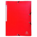 Exacompta Eckspannermappe, Recycling PP, A4, Rot
