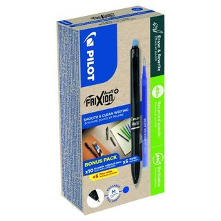Frixion Ball Plus 0,7 mm, inkl. 10 Minen, blau, 10 Stück