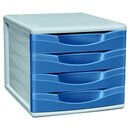 4-Schubladen-Element, Blaugrau