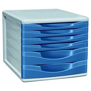 Comby 6-Schubladen-Element, Blaugrau
