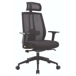 Pegasus Sy B�rostuhl mit Kopfst�tze, Farbe: Schwarz