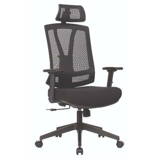 Comby Orion I Sy Bürostuhl mit Kopfstütze, Farbe: Schwarz