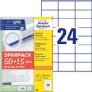 Avery Zweckform 6602 Universaletiketten, 70x36mm, wei�,...