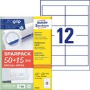Avery Zweckform 4781 Universaletiketten, 97x42,3mm, wei,...