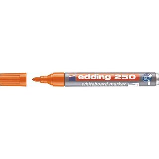 edding Boardmarker 250 4-250006, Einweg, Rundspitze, 1,5-3 mm, Schreibf. orange