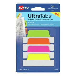 Avery Zweckform 74767 Haftstreifen, neon sortiert, 24 Stück