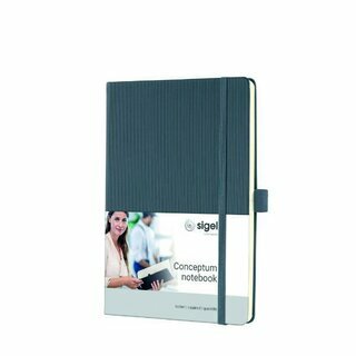 SIGEL CO658 Premium Notizbuch kariert, A5, Hardcover, grau