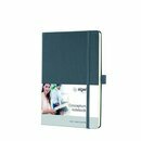 SIGEL CO658 Premium Notizbuch kariert, A5, Hardcover, grau