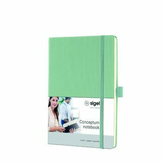 SIGEL CO682 Premium Notizbuch kariert, A5, Hardcover, grün