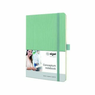 SIGEL CO336 Premium Notizbuch kariert, A5, Softcover, grün