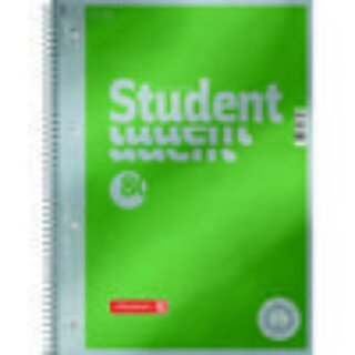 Brunnen Collegeblock Premium Student, A4, blanko, grün