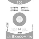 EXACOMPTA Karteikarte 10206E, kariert, A4, Karton, 205...