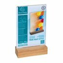 Exacompta Tischaufsteller mit Holzsockel, A6 Hochformat,...