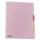 Register Budget blanko, A4, aus Karton, 6 Blatt, pastell