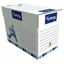 Archivschachtel Lyreco, Ma�e: 33 x 25 x 20cm, wei�/blau