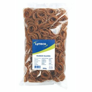 Gummiringe Lyreco, Durchmesser: 25mm, Ma�e: 40 x 2mm, blond, 500g