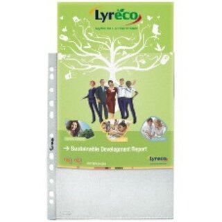 Prospekth�llen Lyreco, A4, PP, St�rke: 0,08mm, oben offen, genarbt, 100 St�ck