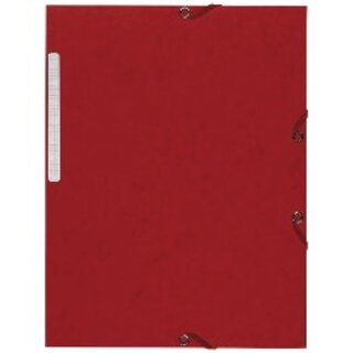 Eckspanner Lyreco, A4, aus Karton, 3 Klappen, Fassungsverm�gen: 500 Bl, ro, 10St