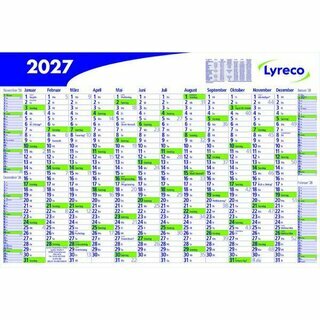 Plakatkalender, 68,5 x 102cm, blau/gr�n/wei�, 2027