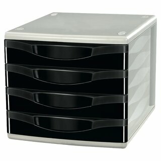 Schubladenbox Neutral Style, 4 Schubladen, schwarz