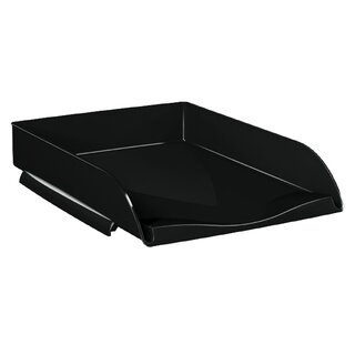 Briefkorb Neutral Style, stapelbar, Mae: 260 x 345 x 64mm, schwarz