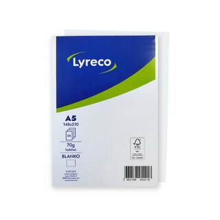Briefblock Lyreco, A5, blanko, 70g, ungelocht, 50 Blatt